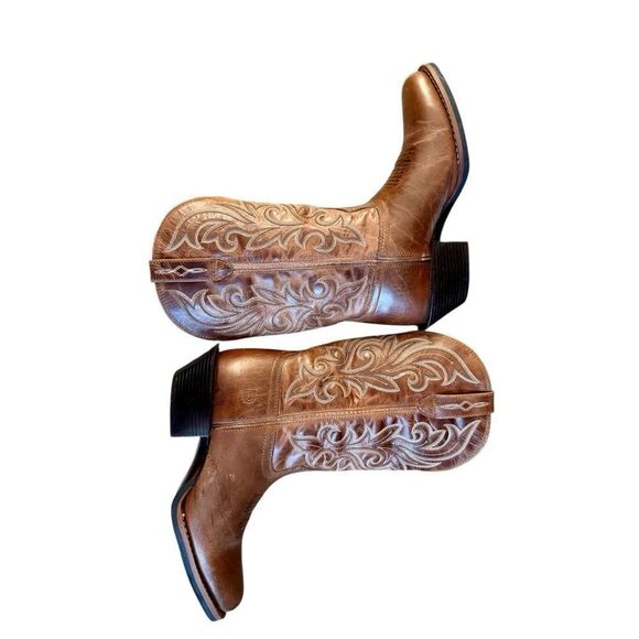 Durango DRD0475 Women’s 8 Caramel Leather Western R-Toe Boots - Picture 4 of 7